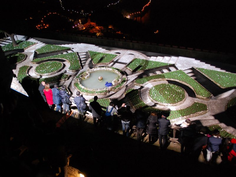 videomapping sui giardini di villa Rufolo a Ravello (SA)
